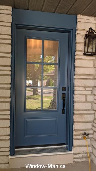 Craftsman door. Blue door. Coastal blue